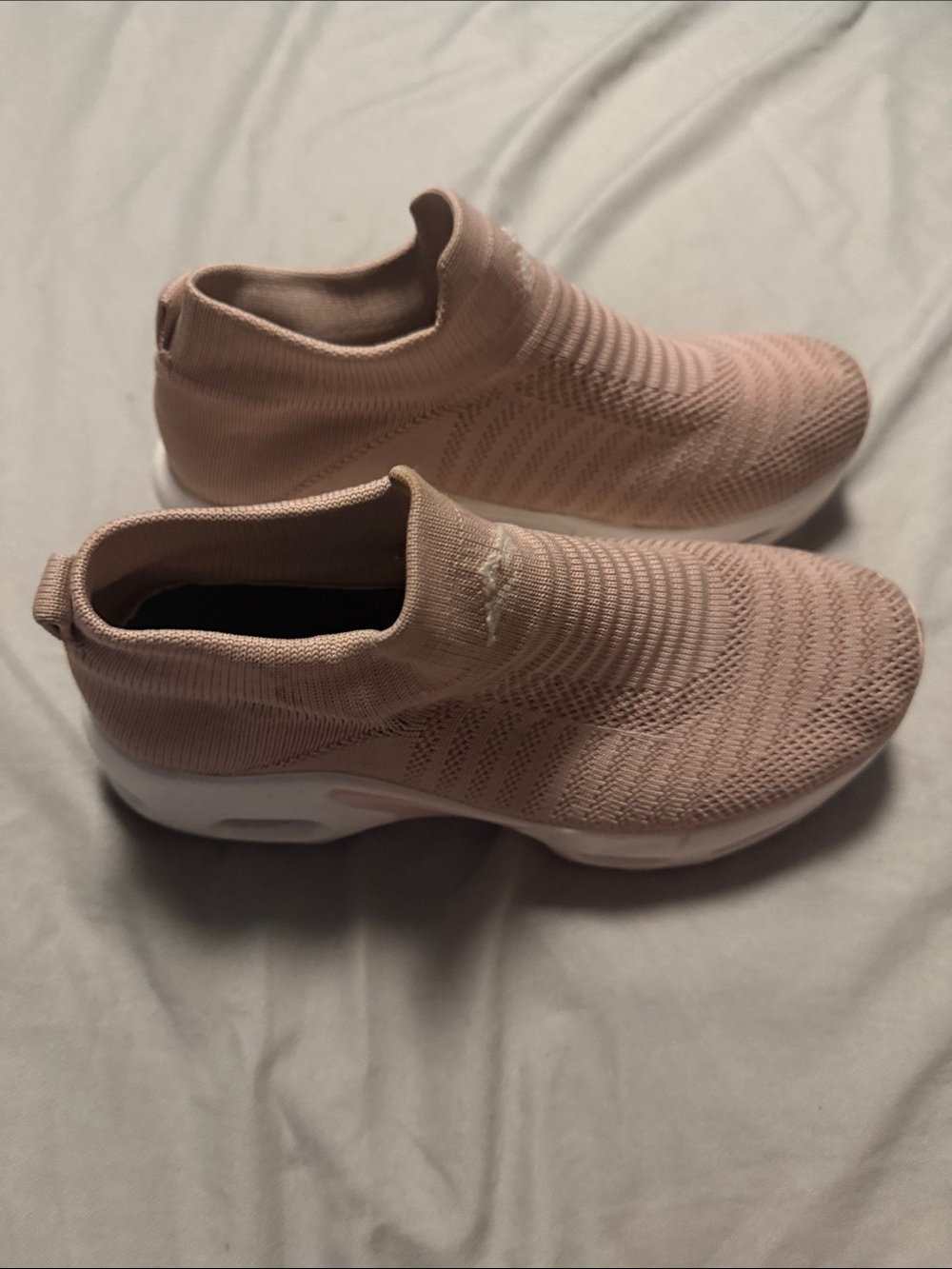 Knit Slip-On Walking Sneakers for Women - Blush Pink worn only a few times